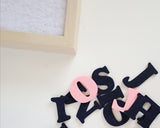 Large Felt Pack: Navy & Pink Characters