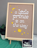 Little Prince Pregnancy Announcement & Monthly Felt Board Bundle